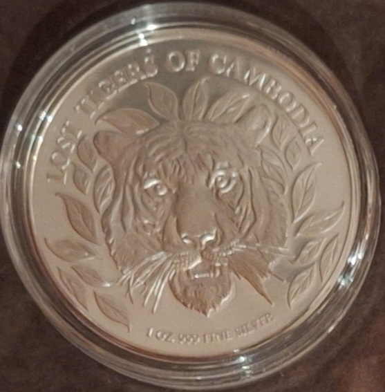  Kambodscha,3000 Riel,2022 indochinesicher Tiger (gekapselt) ex.10.000   