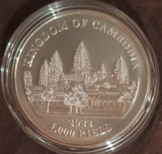  Kambodscha,3000 Riel,2022 indochinesicher Tiger (gekapselt) ex.10.000   