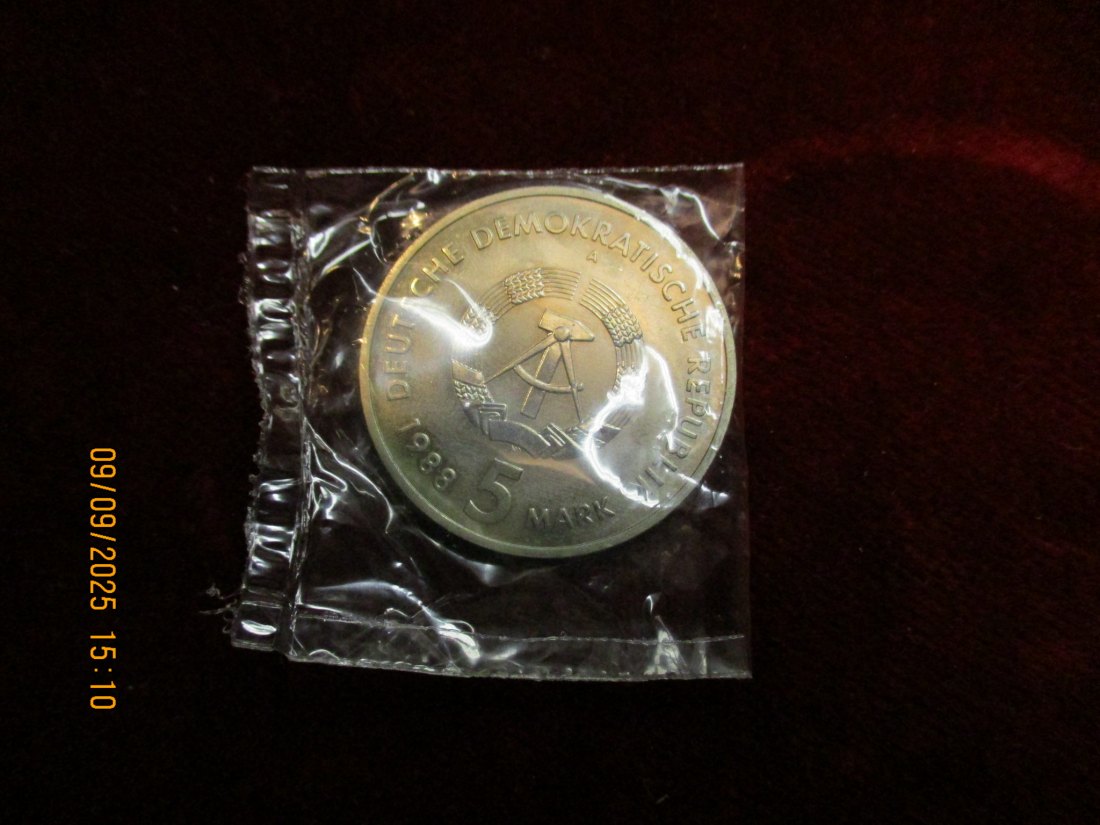  5 Mark DDR 1988 Saxonia 9,6g   