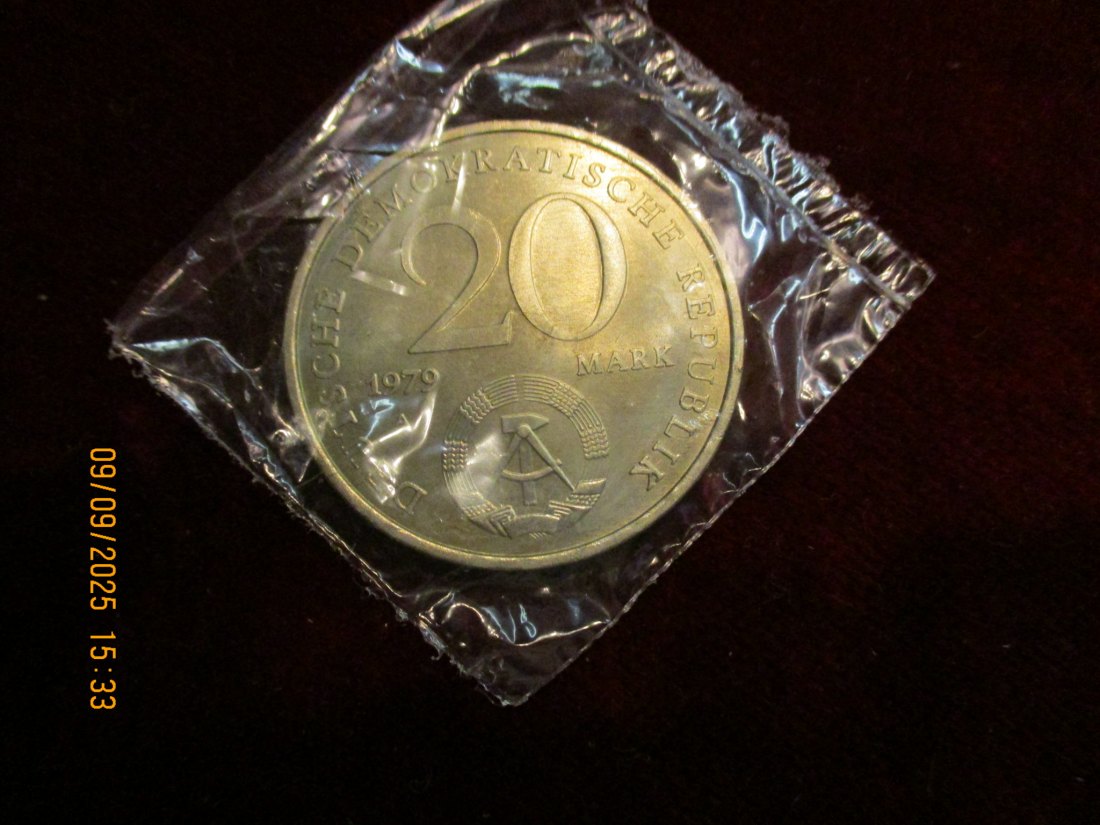  20 Mark DDR 1979 -30 Jahre DDR 15g   