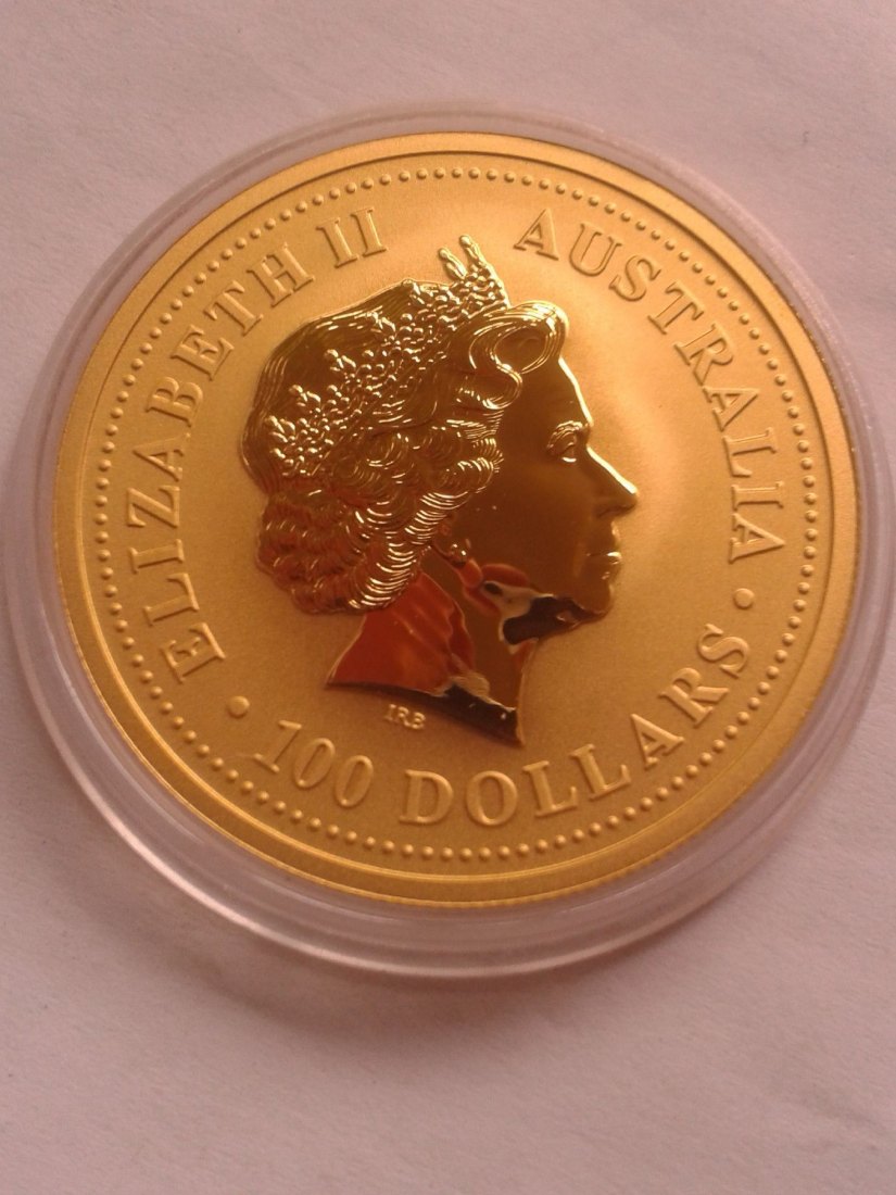  Original 100 Dollar 2000 Australien Lunar Drache 1 Unze Gold 999er 31,1g Gold   