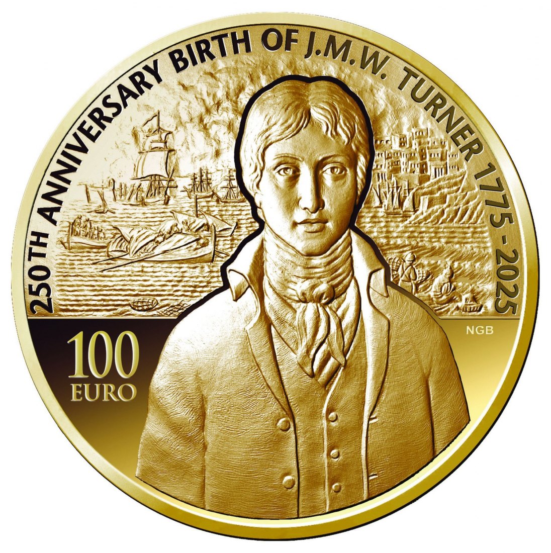  Original 100 euro 2025 Malta Joseph Turner 1 Unze Gold 999er - Nur 78 Stück geprägt   