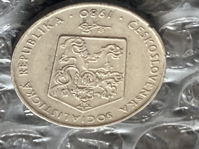  Münze Münzen Umlaufmünze Tschechoslowakei 2 Kronen 1980   