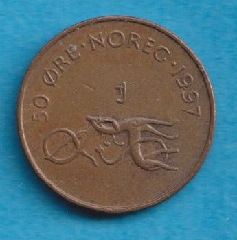 Norwegen 50 Öre 1997   