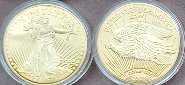  USA, 1 Stück des Gold Dollar-Replika gekapselt (1 von 2)   