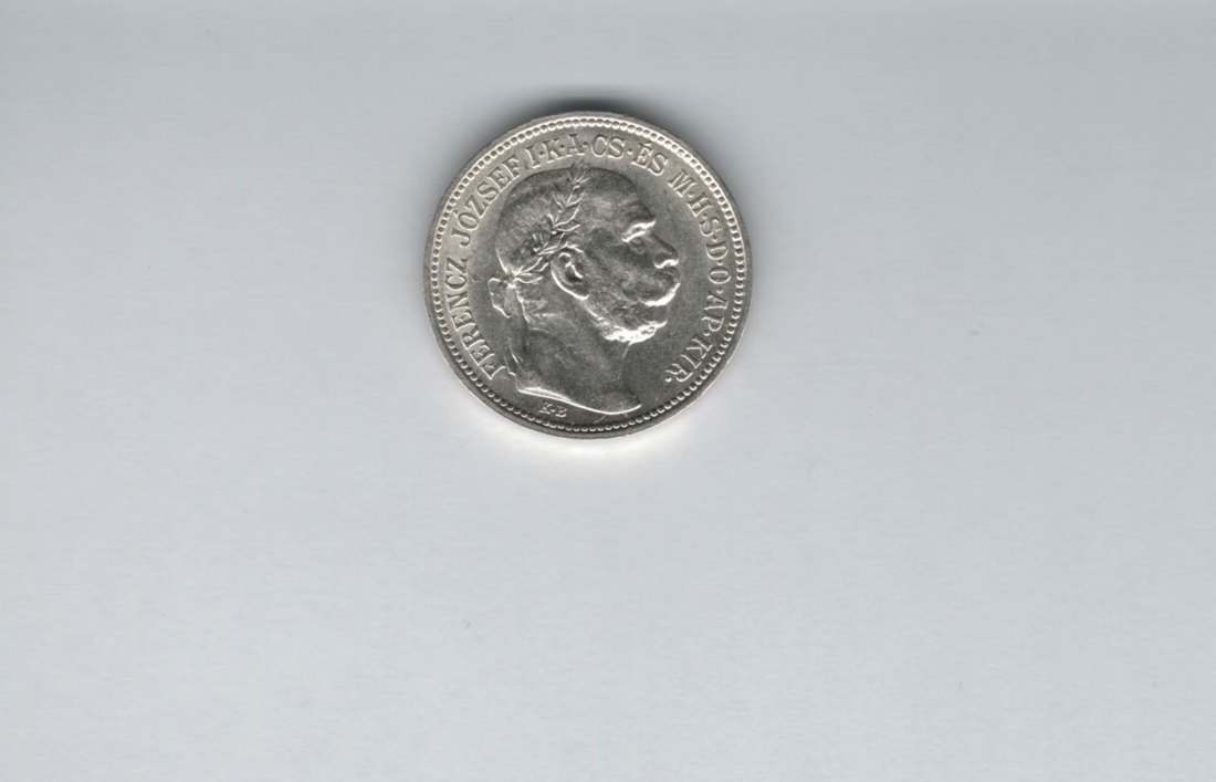  1 Korona 1916 á 4,17g fein Ag Kronenwährung Ungarn Franz Joseph I. Spittalgold9800 (1277   