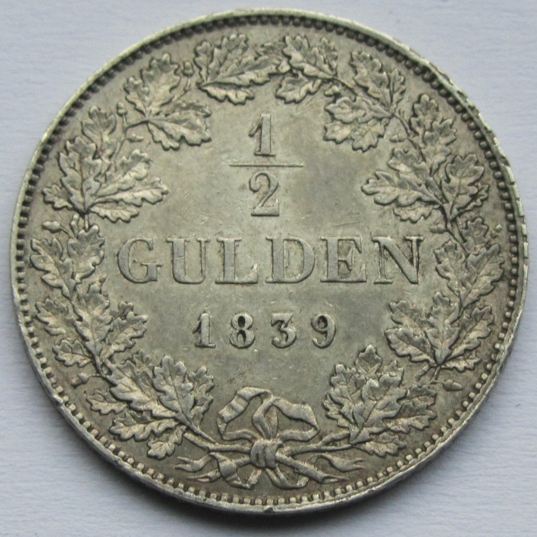  Bayern: 1/2 Gulden Ludwig I. 1839   