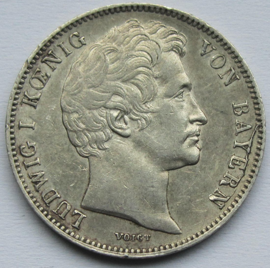  Bayern: 1/2 Gulden Ludwig I. 1839   