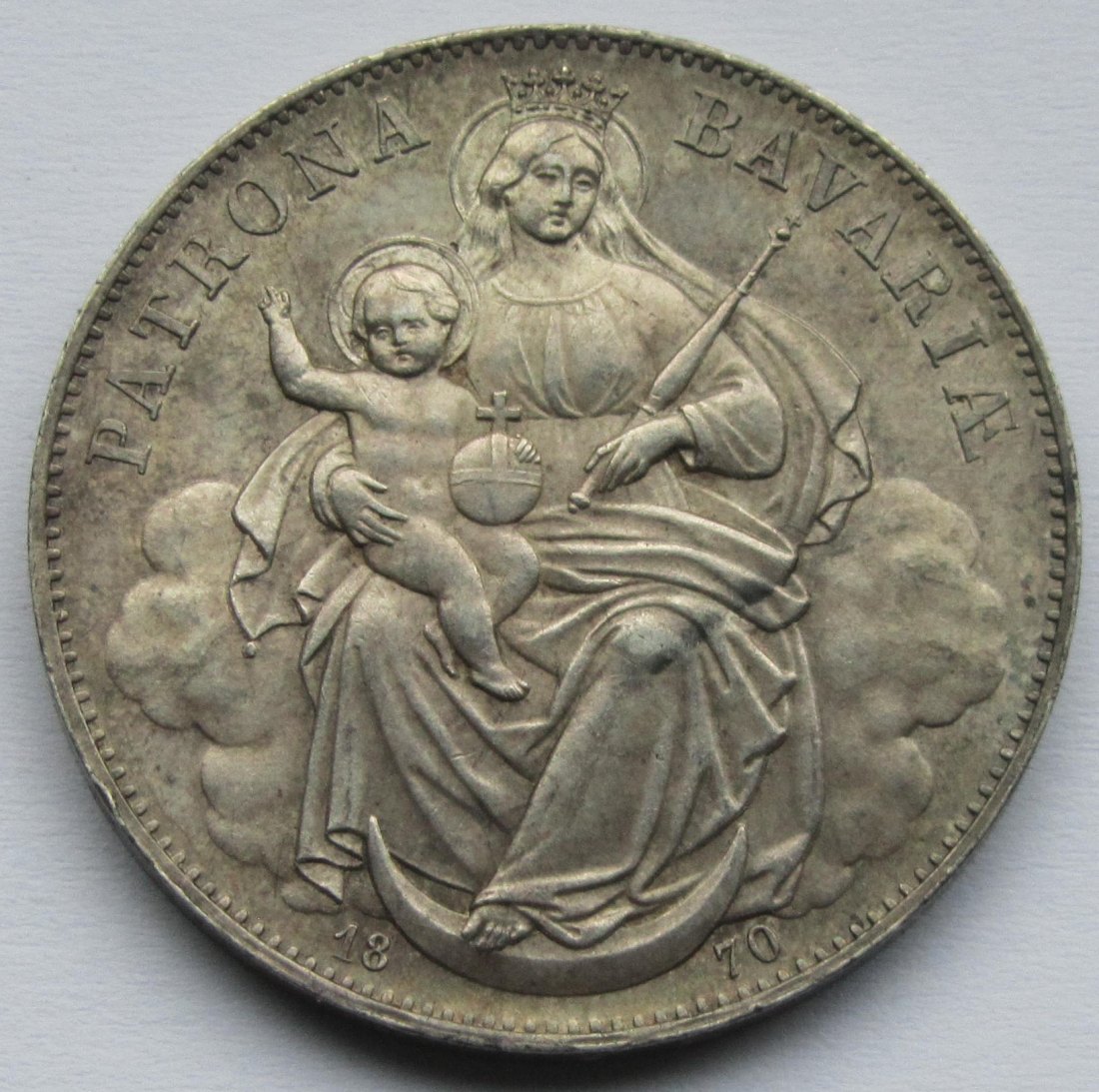  Bayern: 1 Taler Ludwig II. 1870   