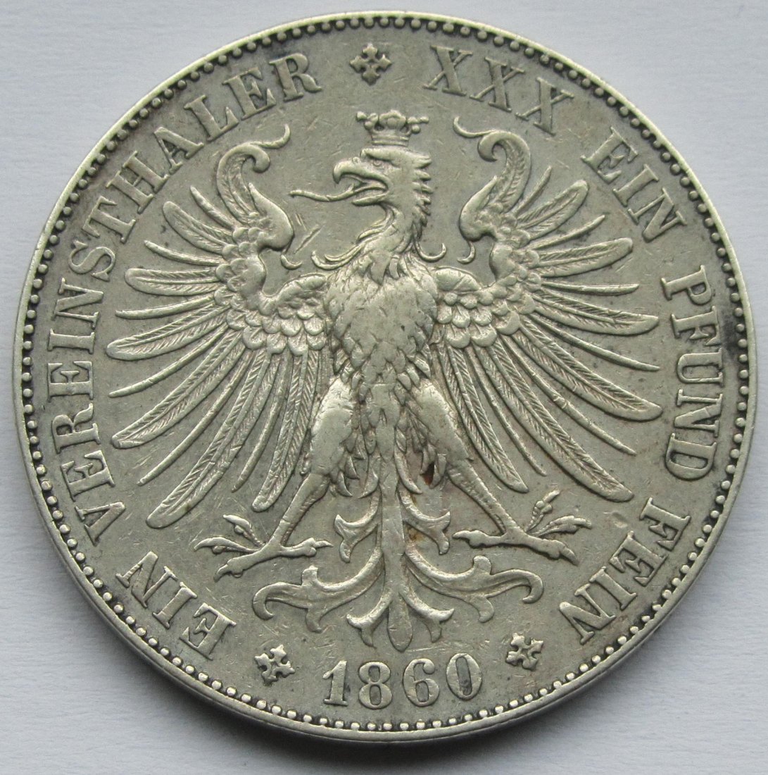  Frankfurt: 1 Taler 1860   