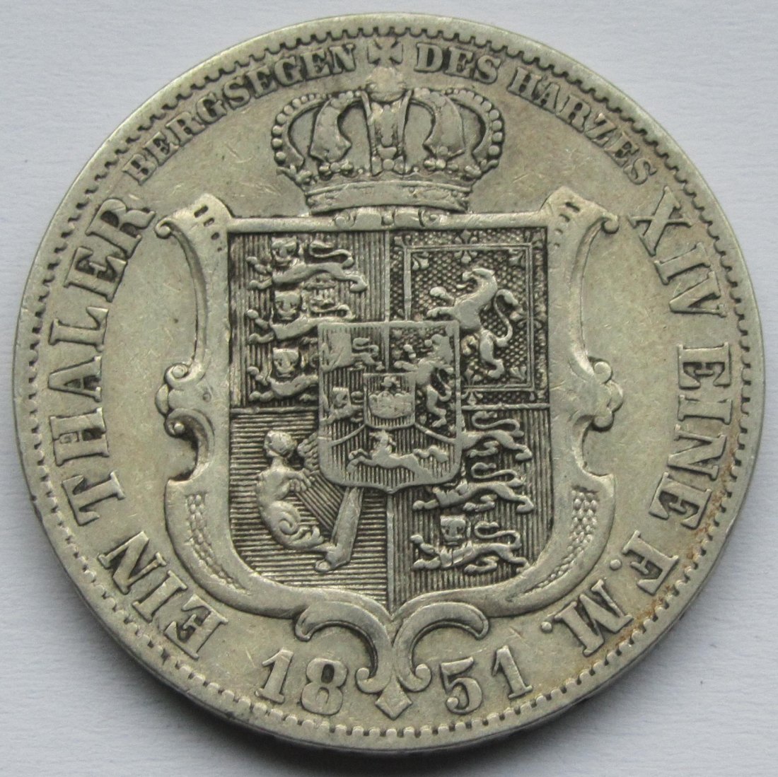  Hannover: Ausbeutetaler 1851   