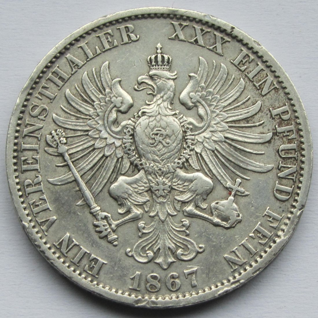  Preußen: 1 Taler Wilhelm I. 1867   