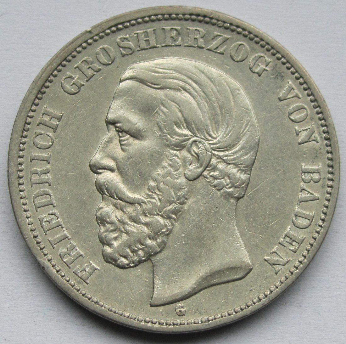 Kaiserreich: Baden, 5 Mark Friedrich I. (Jaeger 29), 1898   