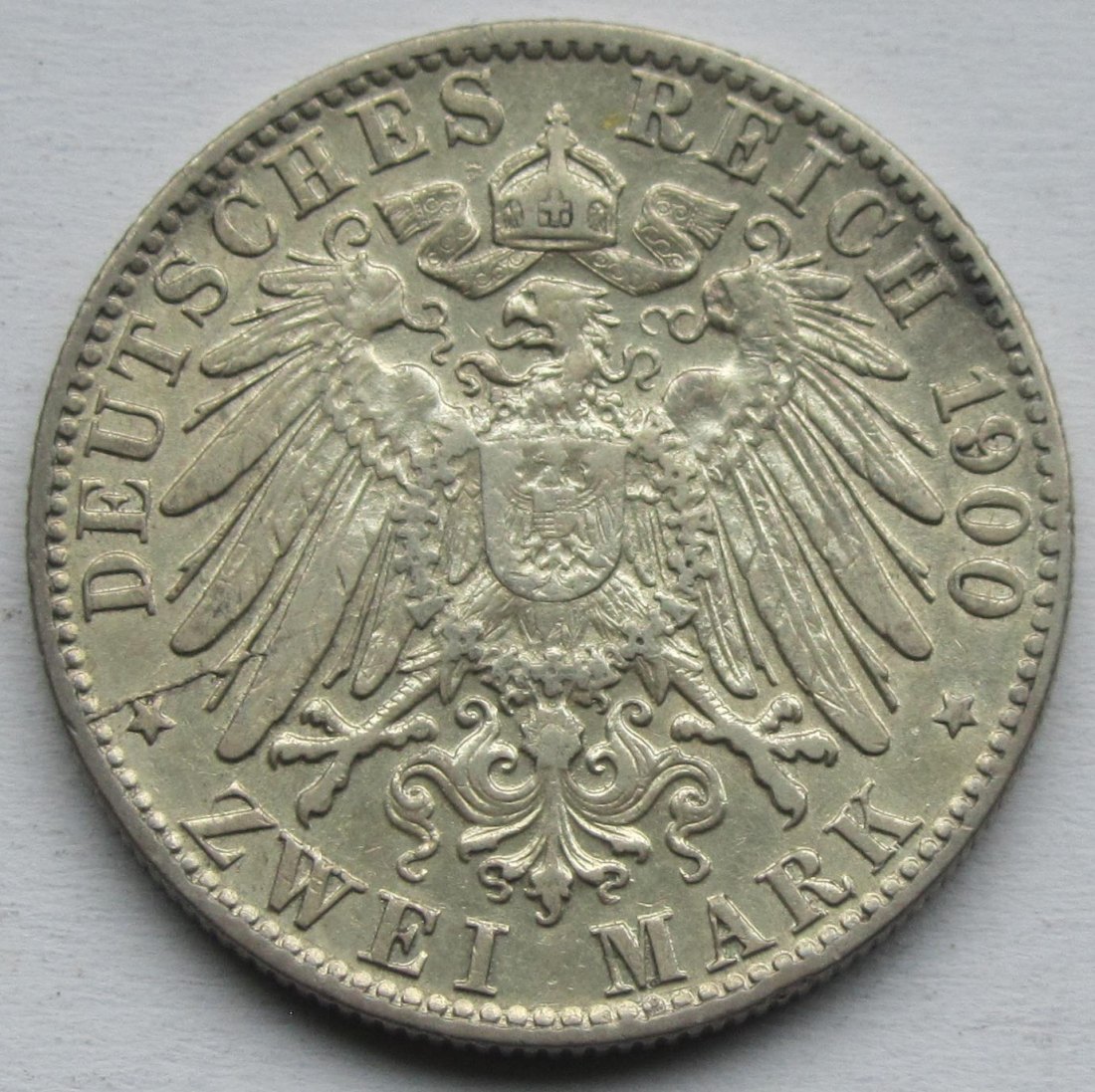  Kaiserreich: Hamburg, 2 Mark (Jaeger 63), 1900   