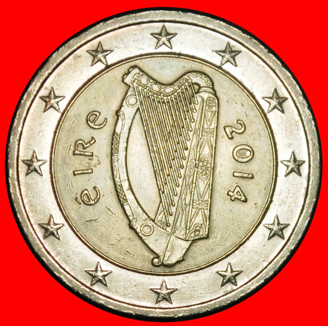 Ⰶ NON-PHALLIC TYPE 2007-2025: IRELAND ★ 2 EURO 2014 RIM r1!★LOW START ★ NO RESERVE!