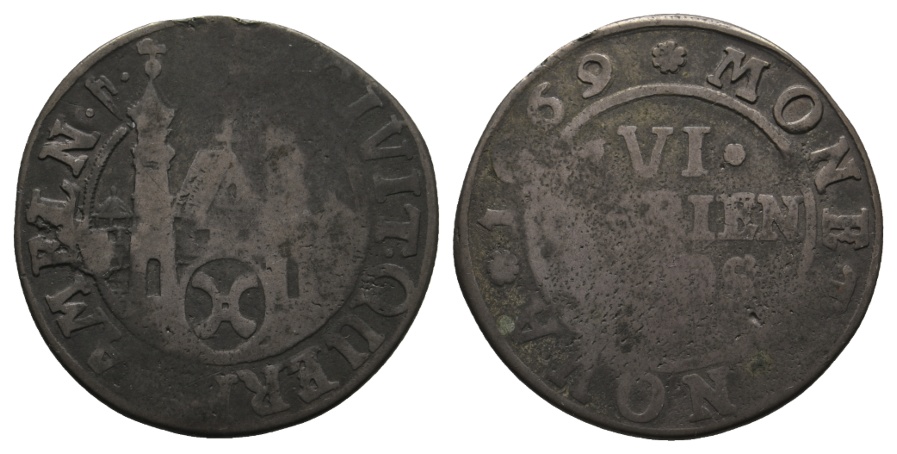  Altdeutschland; Hameln; Kleinmünze 1669   