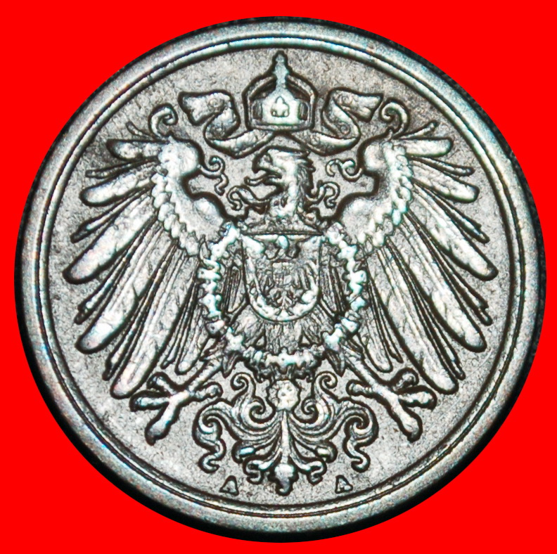  Ⰶ EAGLE (1890-1916): GERMANY ★1 PFENNIG 1916A PRUSSIA! WILLIAM II (1888-1918)★LOW START★ NO RESERVE!   