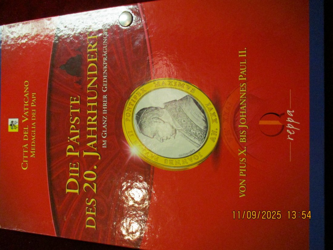  Medaillen Die Päpste des 20. Jahrhunderts - Gewicht; 135 Gramm   
