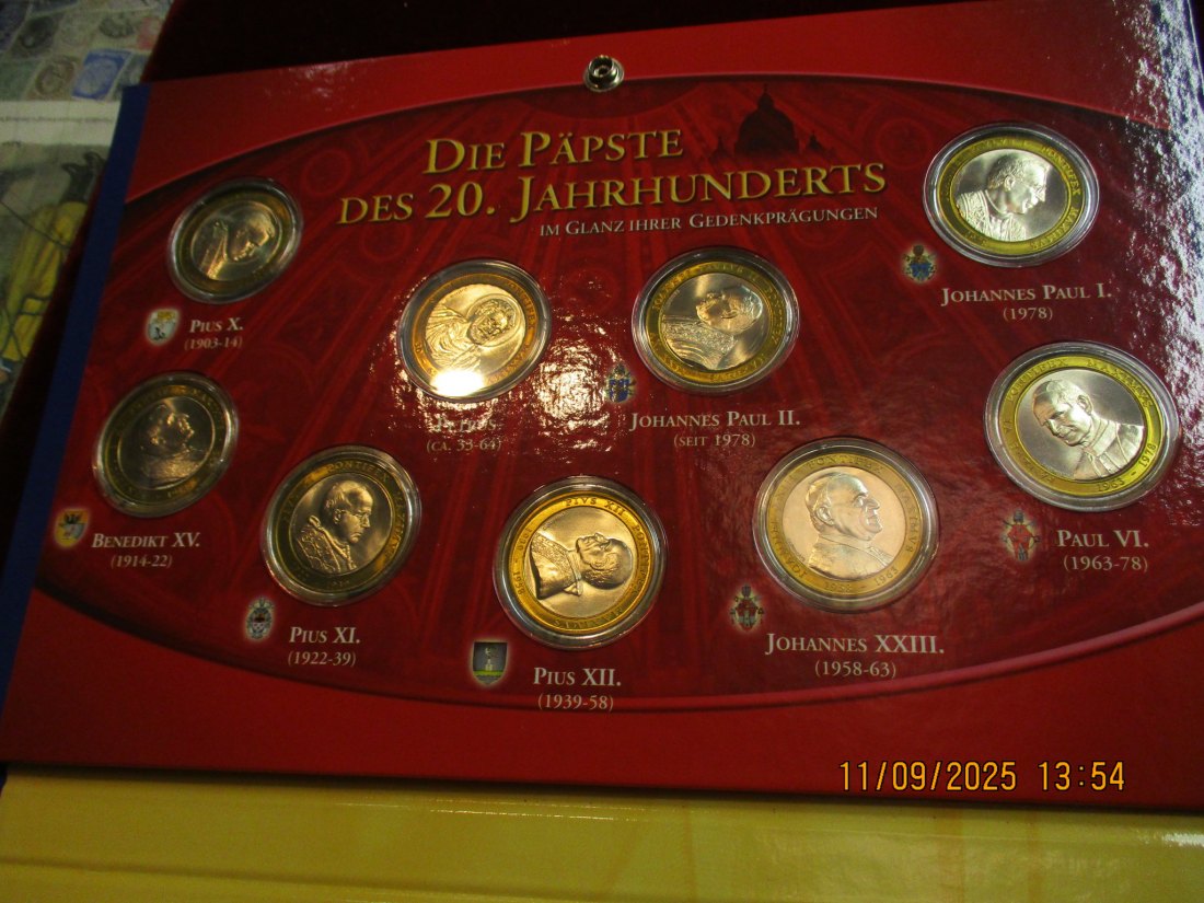  Medaillen Die Päpste des 20. Jahrhunderts - Gewicht; 135 Gramm   