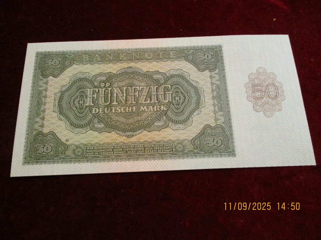  50 Mark Banknote Kassenfrisch Berlin 1948   