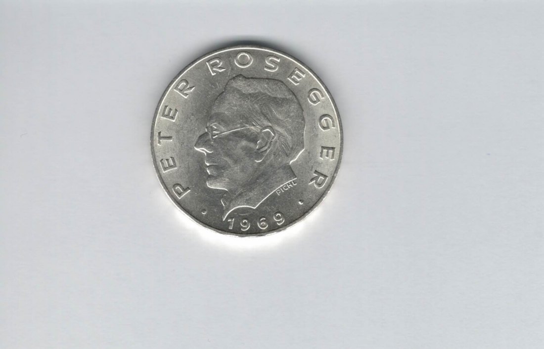  25 Schilling 1969 Peter Rosegger silber 10,4g fein Österreich 2. Rep Spittalgold9800 (4588/15)   