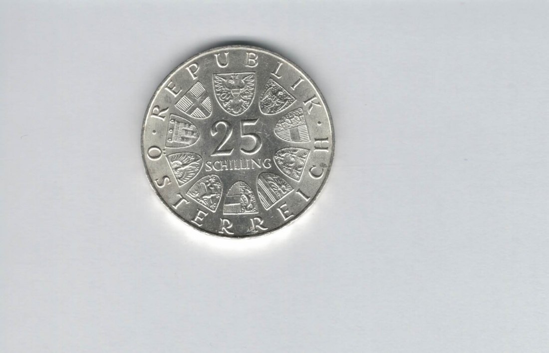  25 Schilling 1969 Peter Rosegger silber 10,4g fein Österreich 2. Rep Spittalgold9800 (4588/15)   
