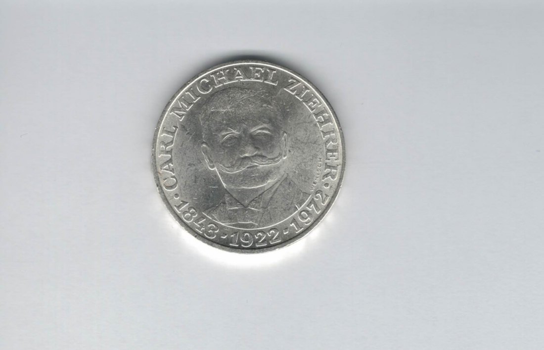  25 Schilling 1972 Carl Michael Ziehrer silber 10,4g fein Österreich 2.Rep Spittalgold9800 (04588/18   