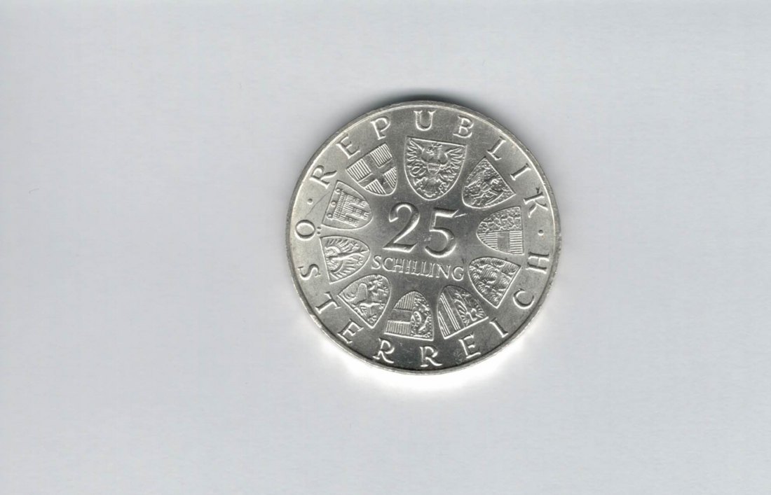  25 Schilling 1972 Carl Michael Ziehrer silber 10,4g fein Österreich 2.Rep Spittalgold9800 (04588/18   