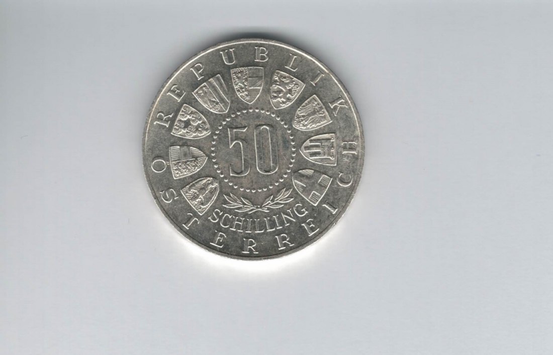 50 Schilling 1963 Tirol 600 Jahre bei Österreich 18g fein Ag Spittagold9800 (4584/2)   