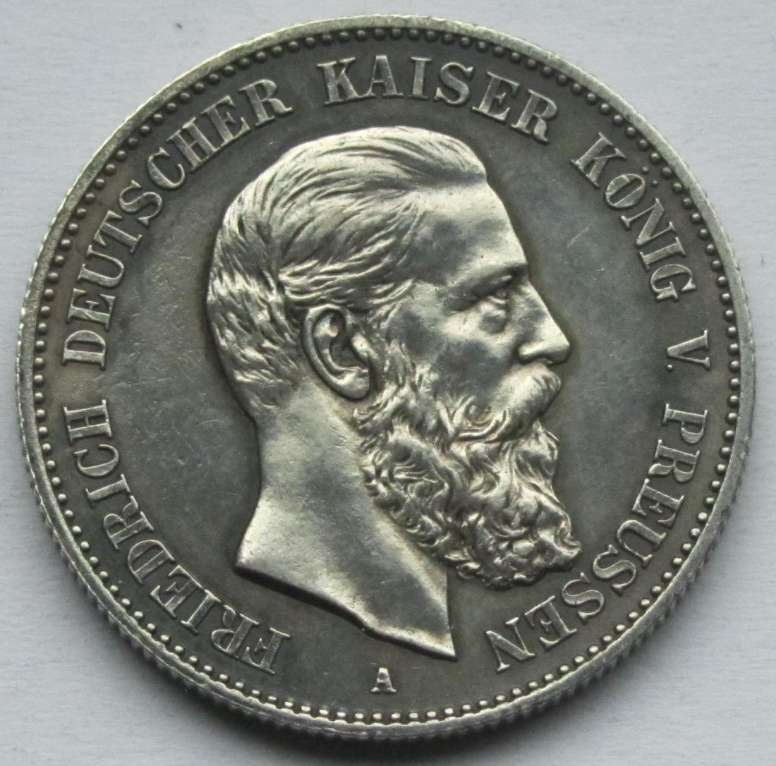  Kaiserreich: Preußen, 2 Mark Friedrich III. (Jaeger 98), 1888   