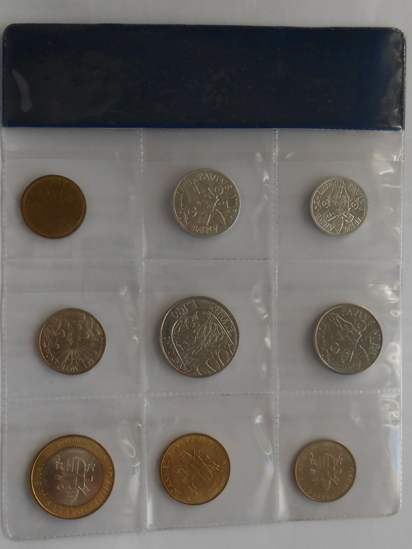  Kursmünzen Souvenir Set Vaticano P.P. Giovanni Paolo II Original VATICAN COINS   