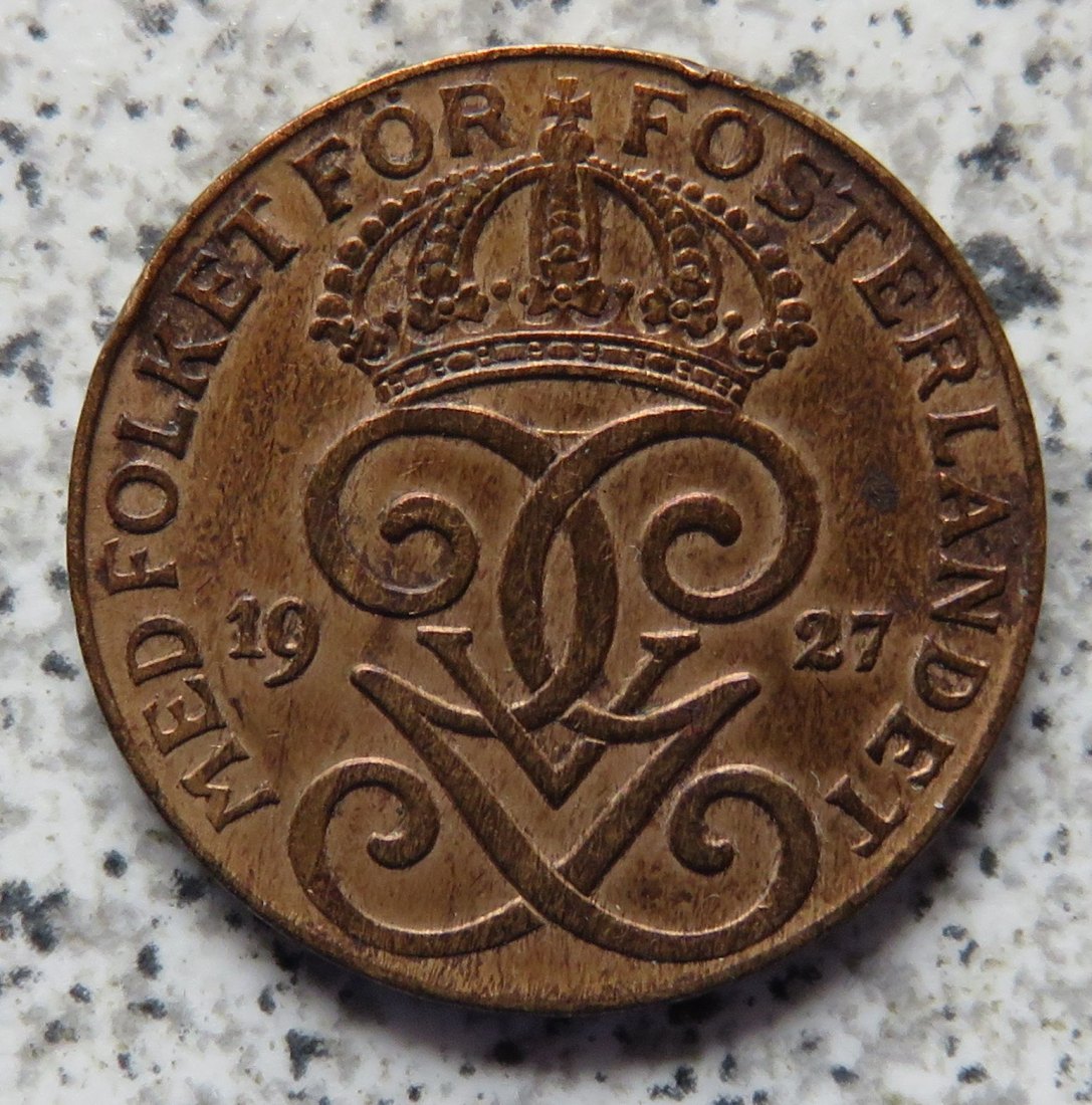  Schweden 2 Öre 1927   