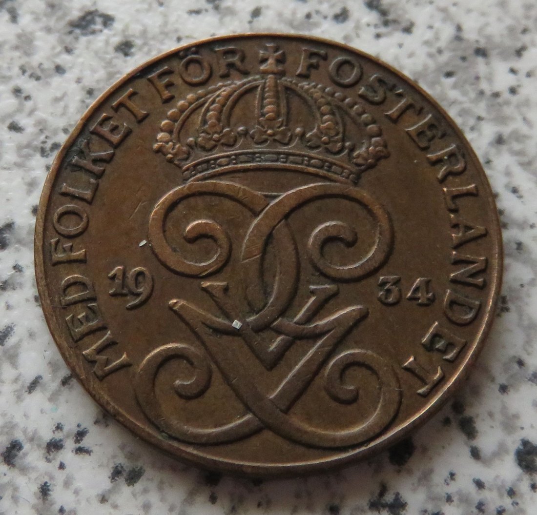  Schweden 2 Öre 1934   