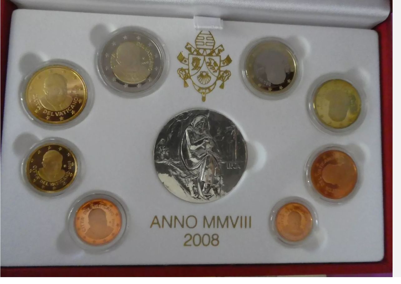  Vatikan KMS 2008 ANNO MMVIII Kursmünzensatz EURO PP + Medaille 925 Silber + Zertifikat   