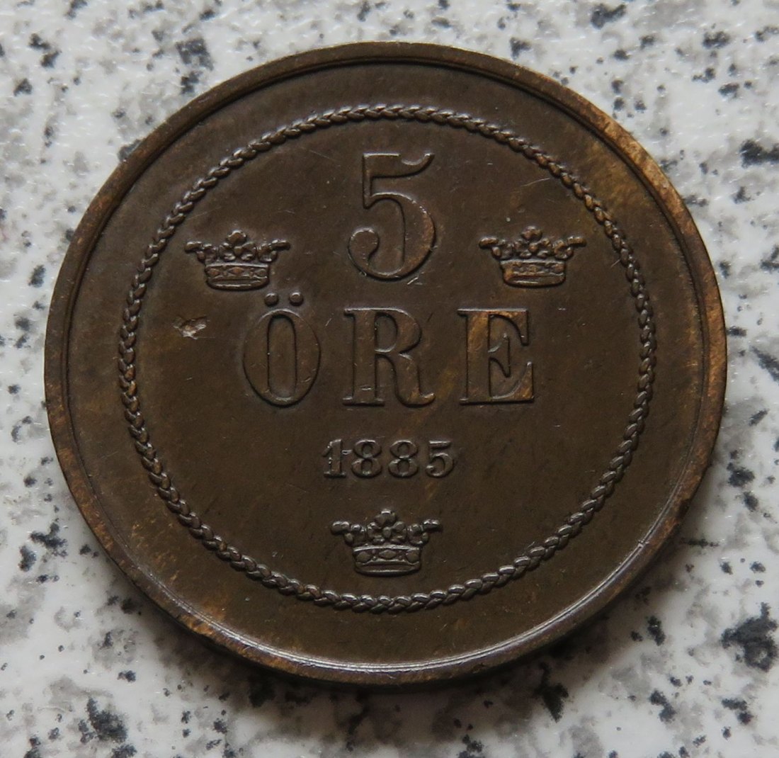 Schweden 5 Öre 1885   