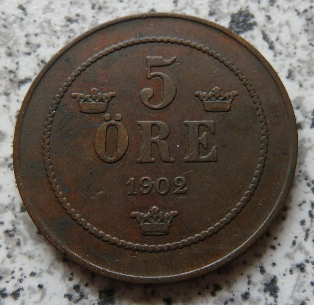  Schweden 5 Öre 1902   