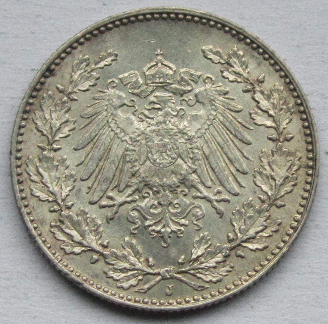  Kaiserreich: 50 Pfennig 1900 J   
