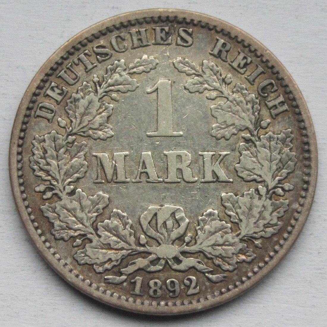  Kaiserreich: 1 Mark 1892 G   