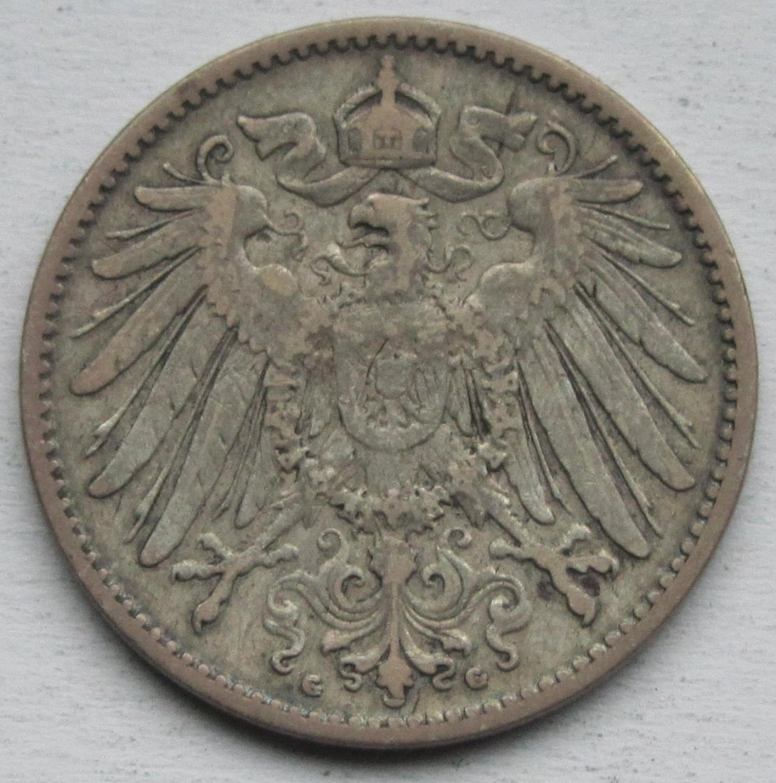  Kaiserreich: 1 Mark 1892 G   