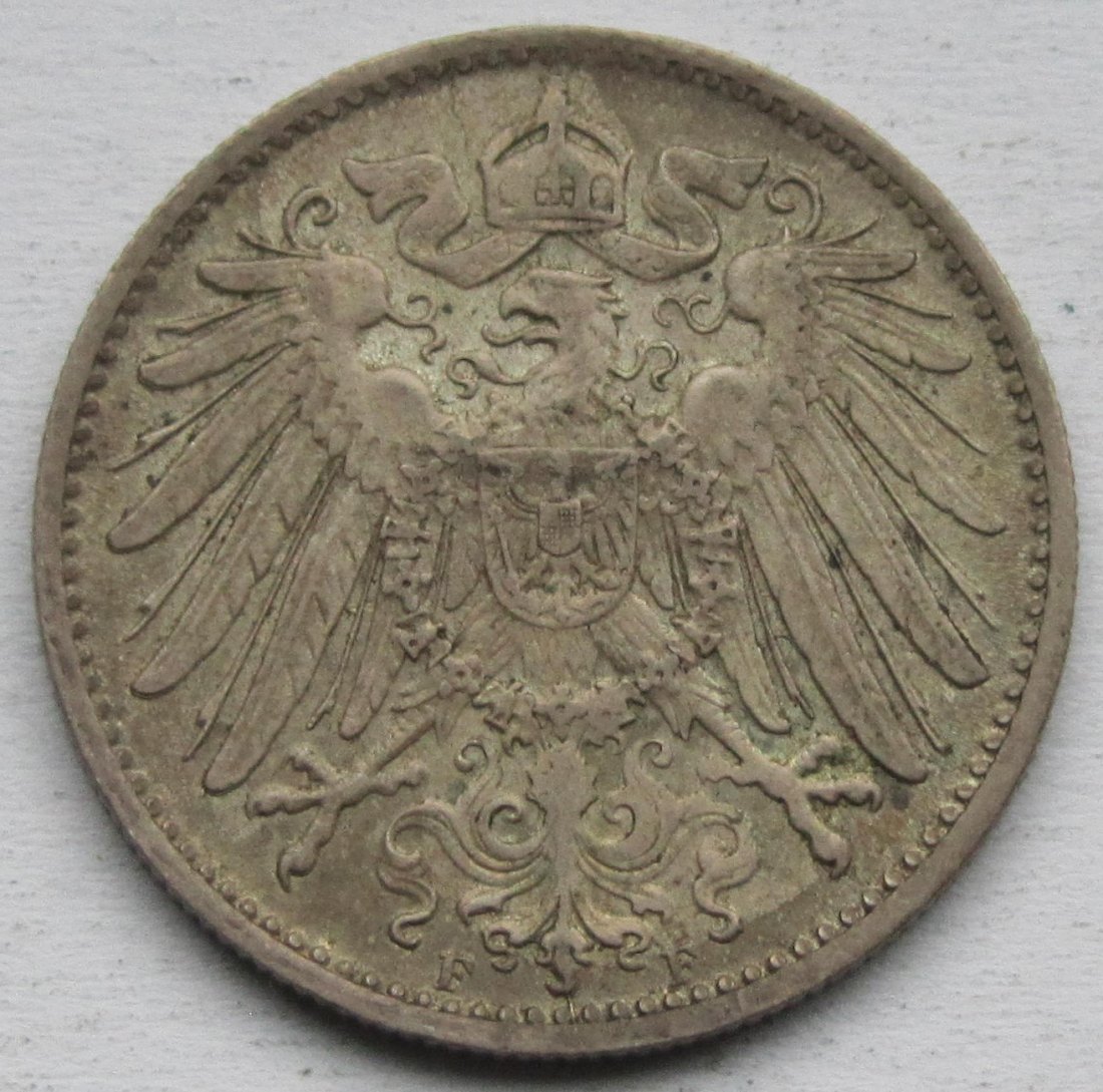  Kaiserreich: 1 Mark 1916 F   