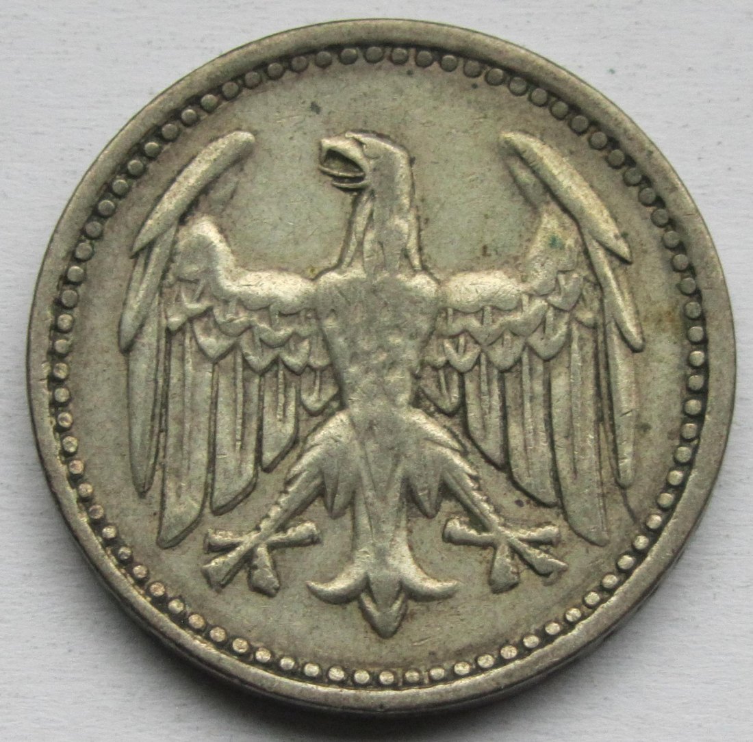  Weimarer Republik: 3 Mark Kursmünze (Jaeger 312), 1924 F   