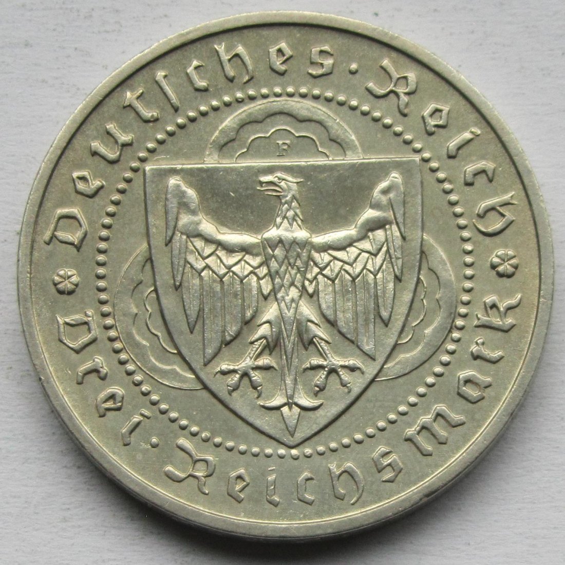  Weimarer Republik: 3 Mark Vogelweide (Jaeger 344), 1930 F   