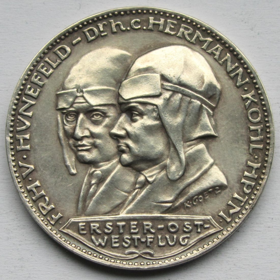  Silbermedaille Ozeanflug der Bremen 1928   