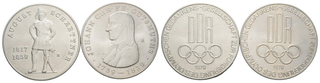  DDR; 2x Medaille 1979; Gesellschaft zur Förderung des olympischen Gedankens;   