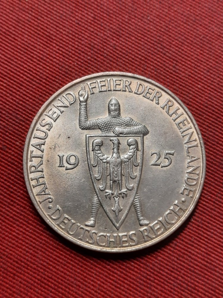  Weimar 5 Mark 1925 D Rheinlande   