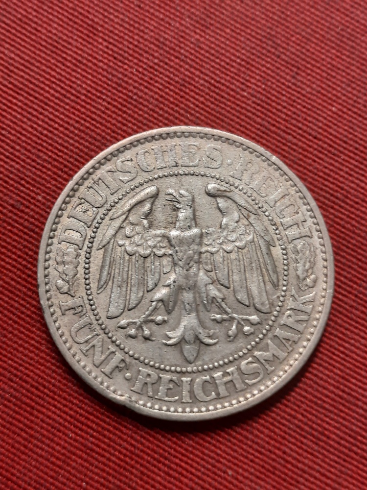  Weimar 5 Mark 1927 A Eichbaum   