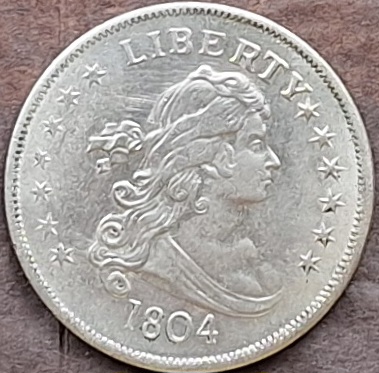  USA,1804 Silver Dollar Replica (Kupfer versilbert) lose   