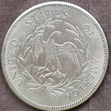  USA,1796, Liberty Dollar Replikat versilbert lose   