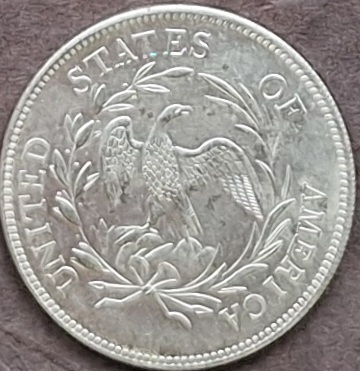  USA,1799, Liberty Dollar Replikat versilbert lose   