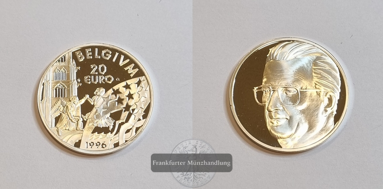  Belgien 1996 20 EURO Albert II. FM-Frankfurt Feinsilber: 21,13g   